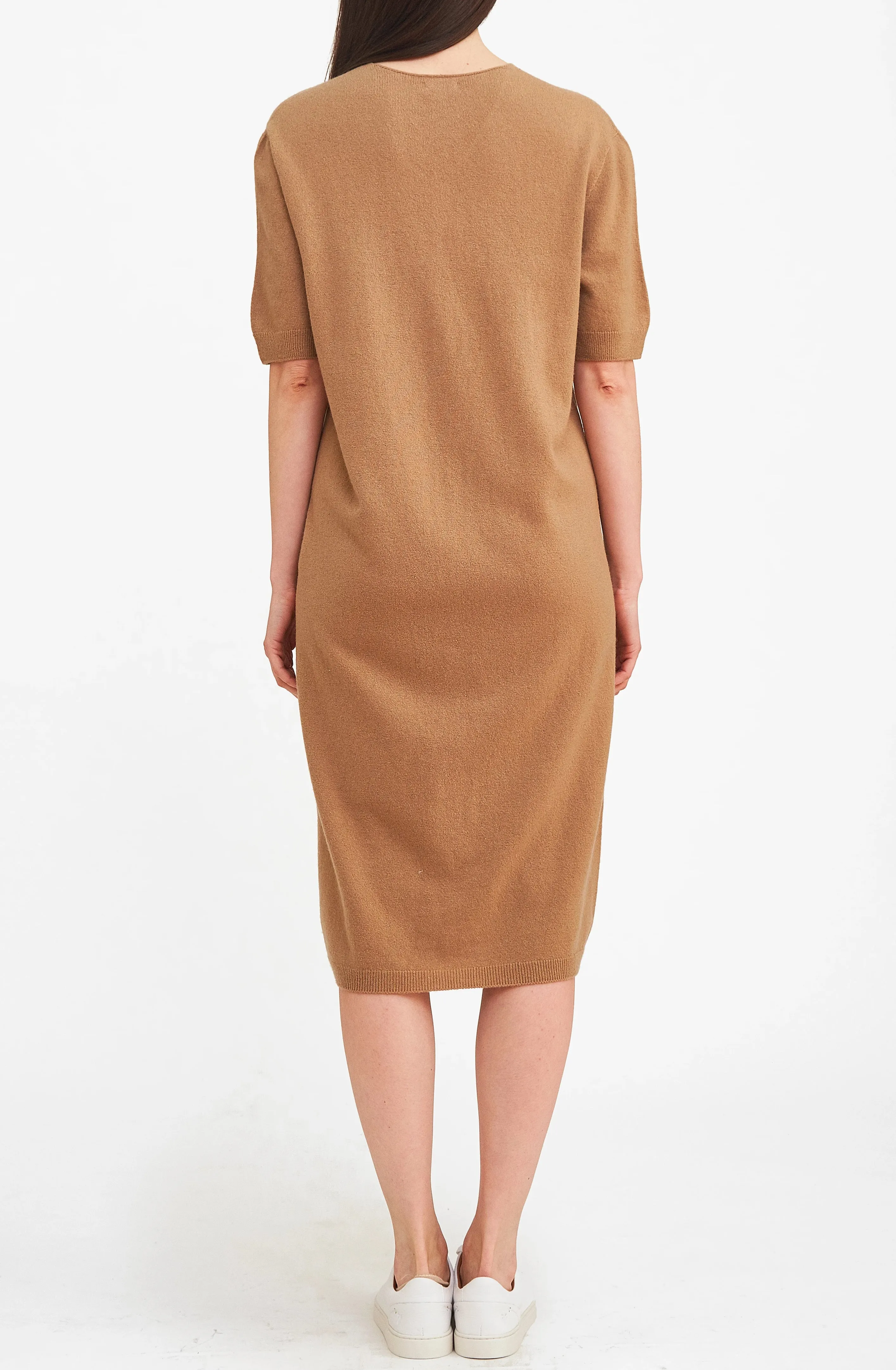 3D Printed Cashmere Dress - Camel