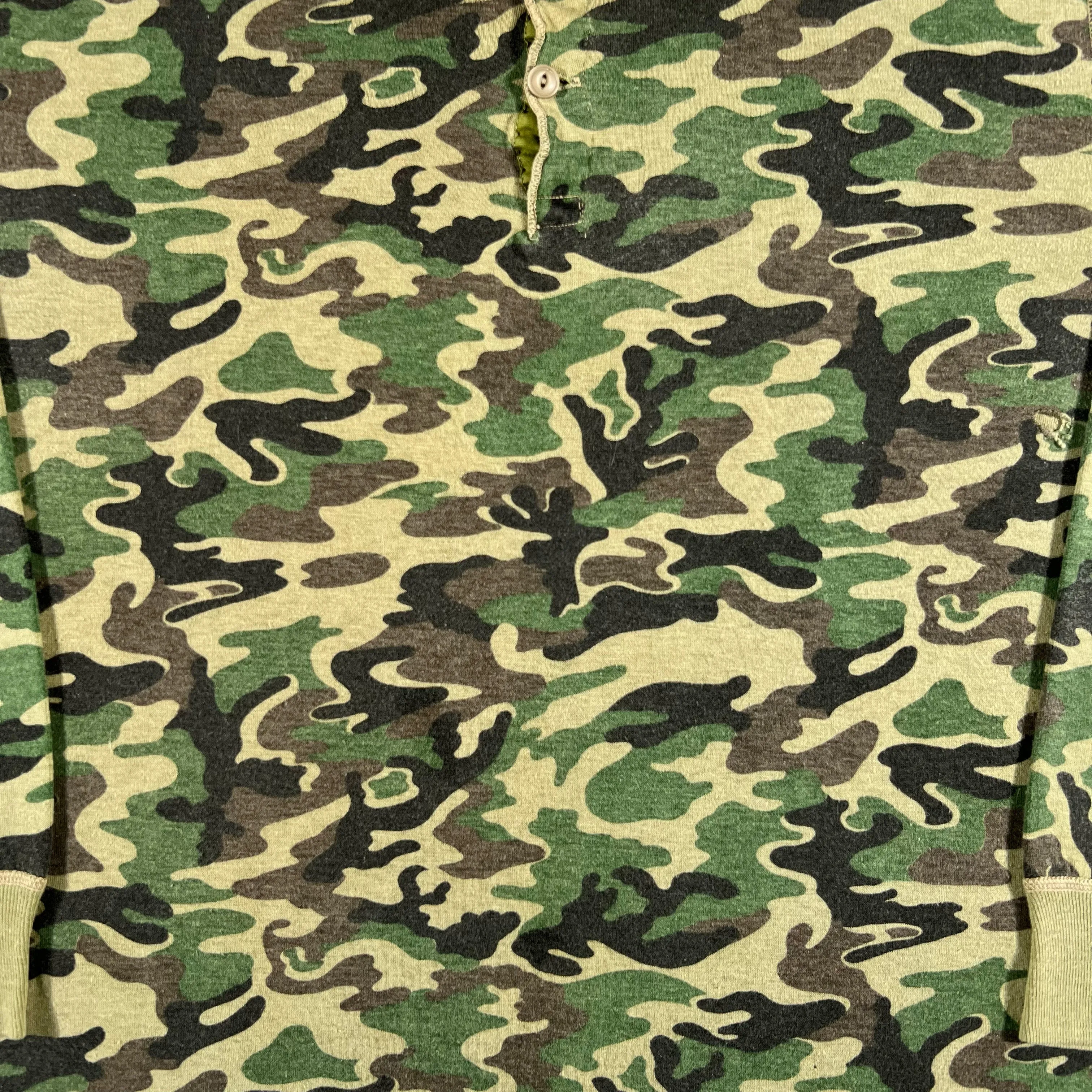 80s Duofold Camo Thermal Shirt- XL