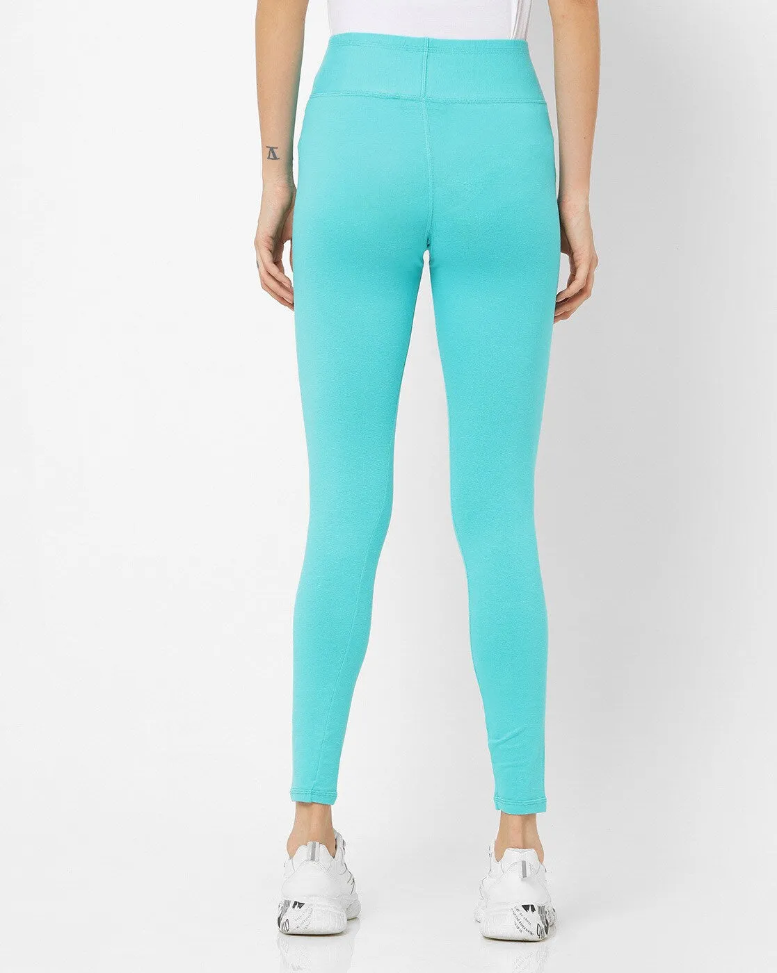 Adorna Active Leggings - Aqua Blue