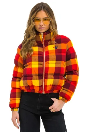 APRES PLAID PUFFER JACKET - SURFY PLAID