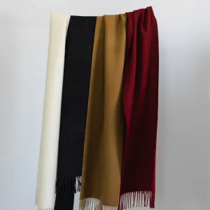 Baby Alpaca Hepburn Scarf - Silky Rouge