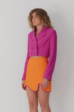 Barbados Crop Blazer - Magenta