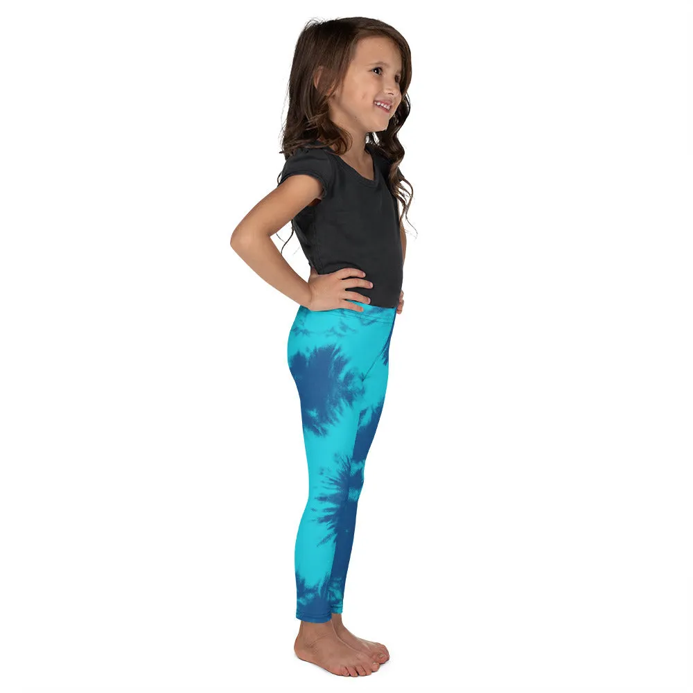 Blue & Aqua Tie Dye Kid's Leggings