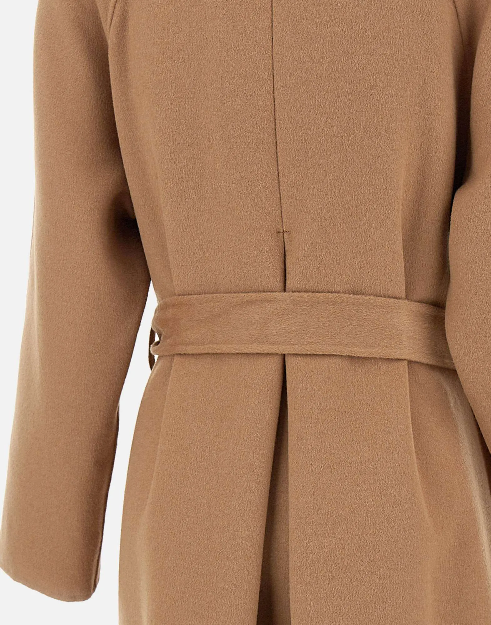 Camel Viscose Blend Wrap Coat