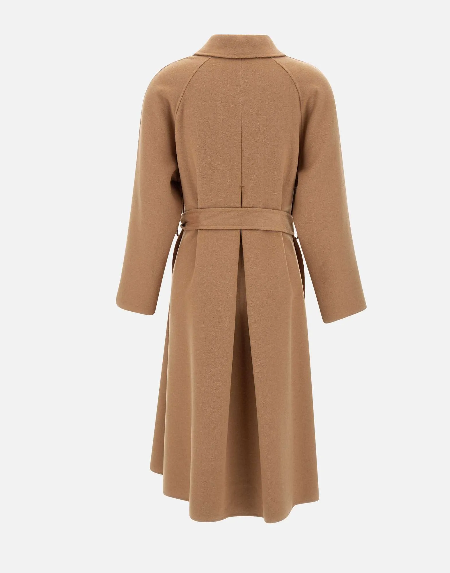 Camel Viscose Blend Wrap Coat