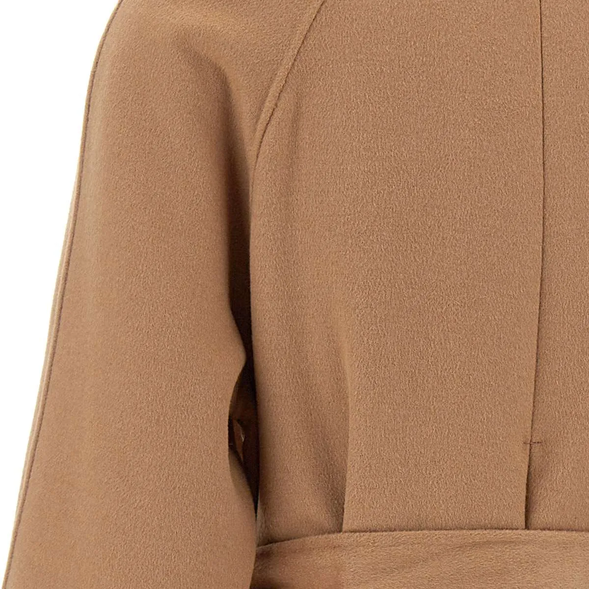 Camel Viscose Blend Wrap Coat