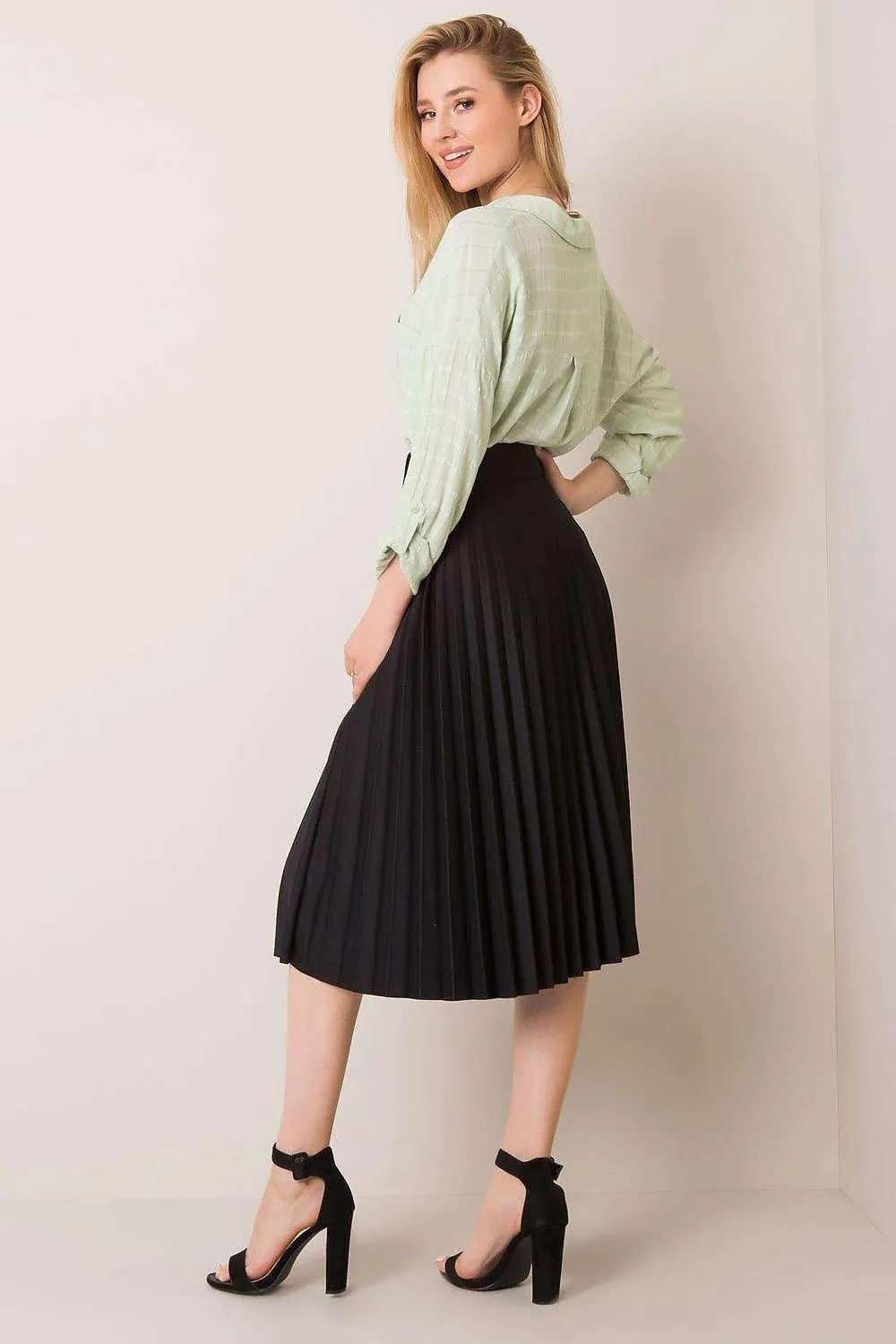 Chic Italian Style Pleated Skirt