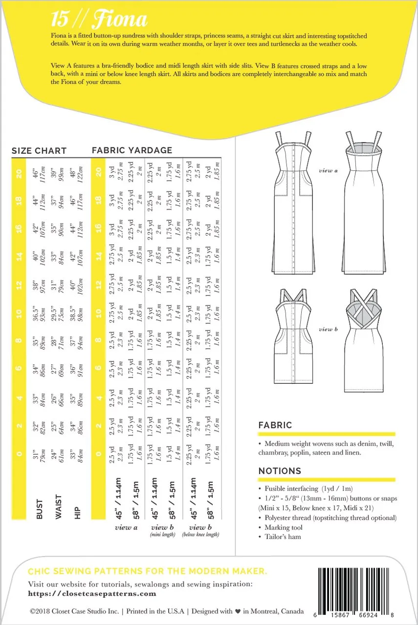 Closet Core Patterns - Fiona Sundress