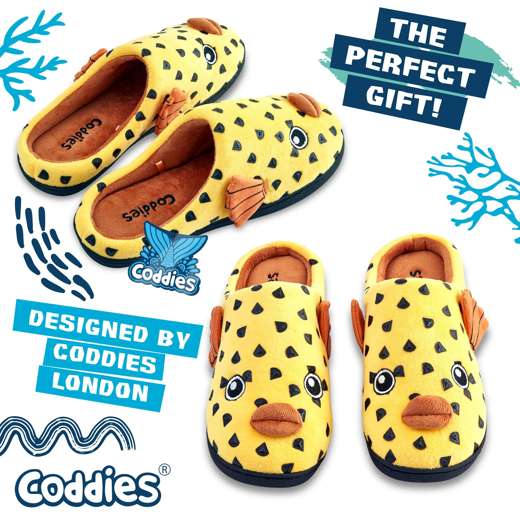 Coddies® Pufferfish Slippers