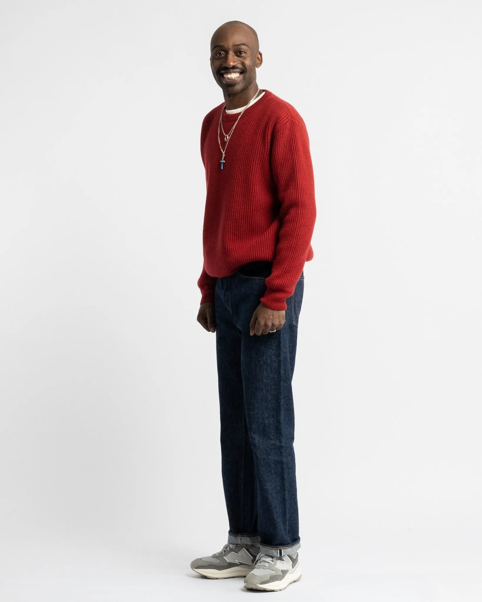 Crewneck Long Sleeve Cashmere Cherry