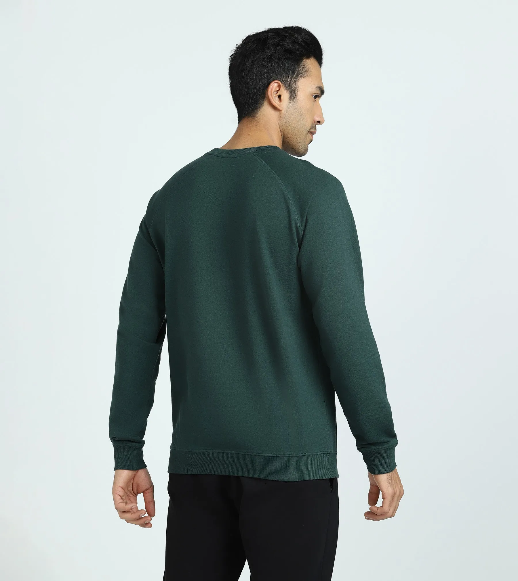 Cruze French Terry Cotton Sweatshirts Forest Green