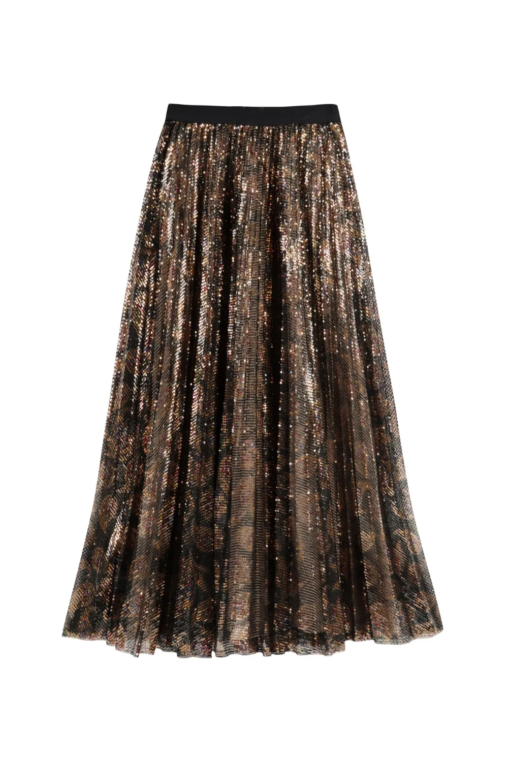 ELLA ANIMAL PRINT SEQUIN SKIRT