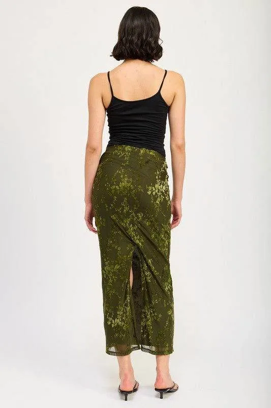 Emory Park Fitted Maxi Skirt With Slit