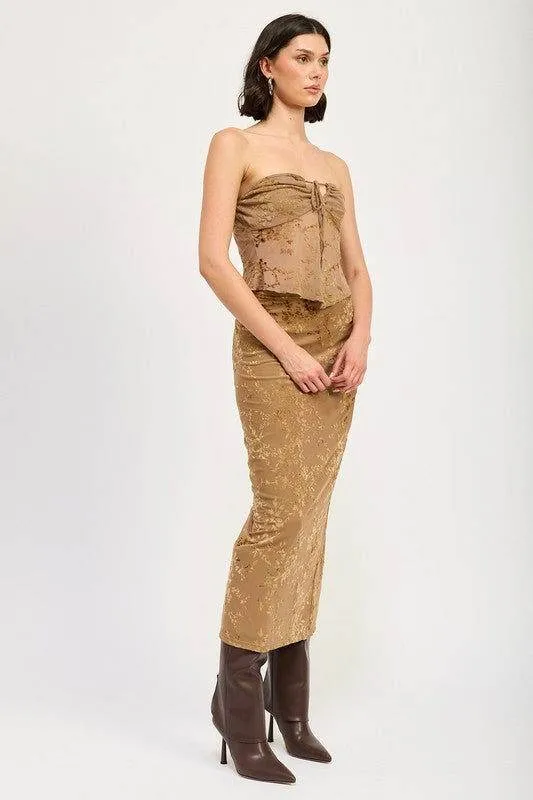 Emory Park Fitted Maxi Skirt With Slit