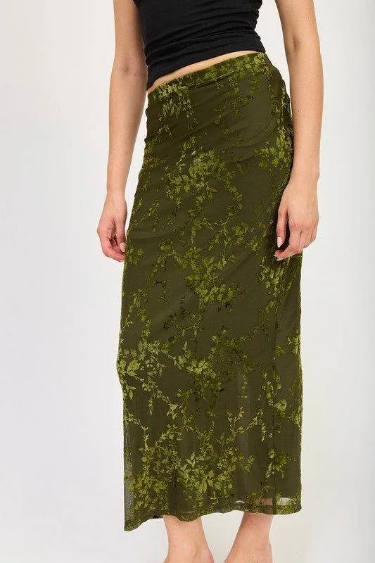 Emory Park Fitted Maxi Skirt With Slit