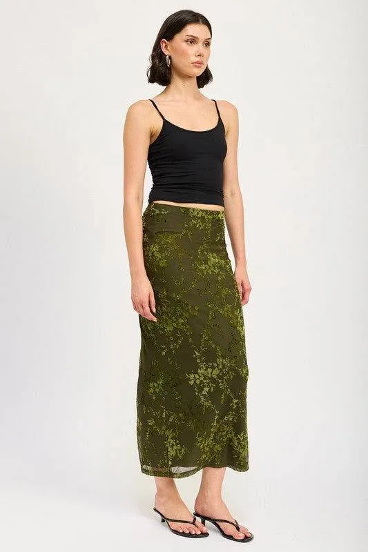 Emory Park Fitted Maxi Skirt With Slit