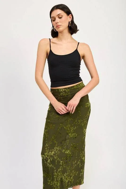 Emory Park Fitted Maxi Skirt With Slit