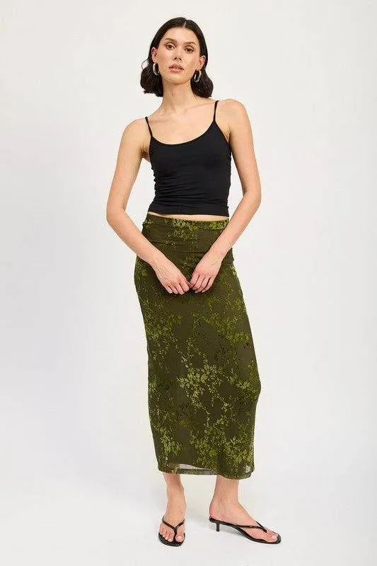 Emory Park Fitted Maxi Skirt With Slit