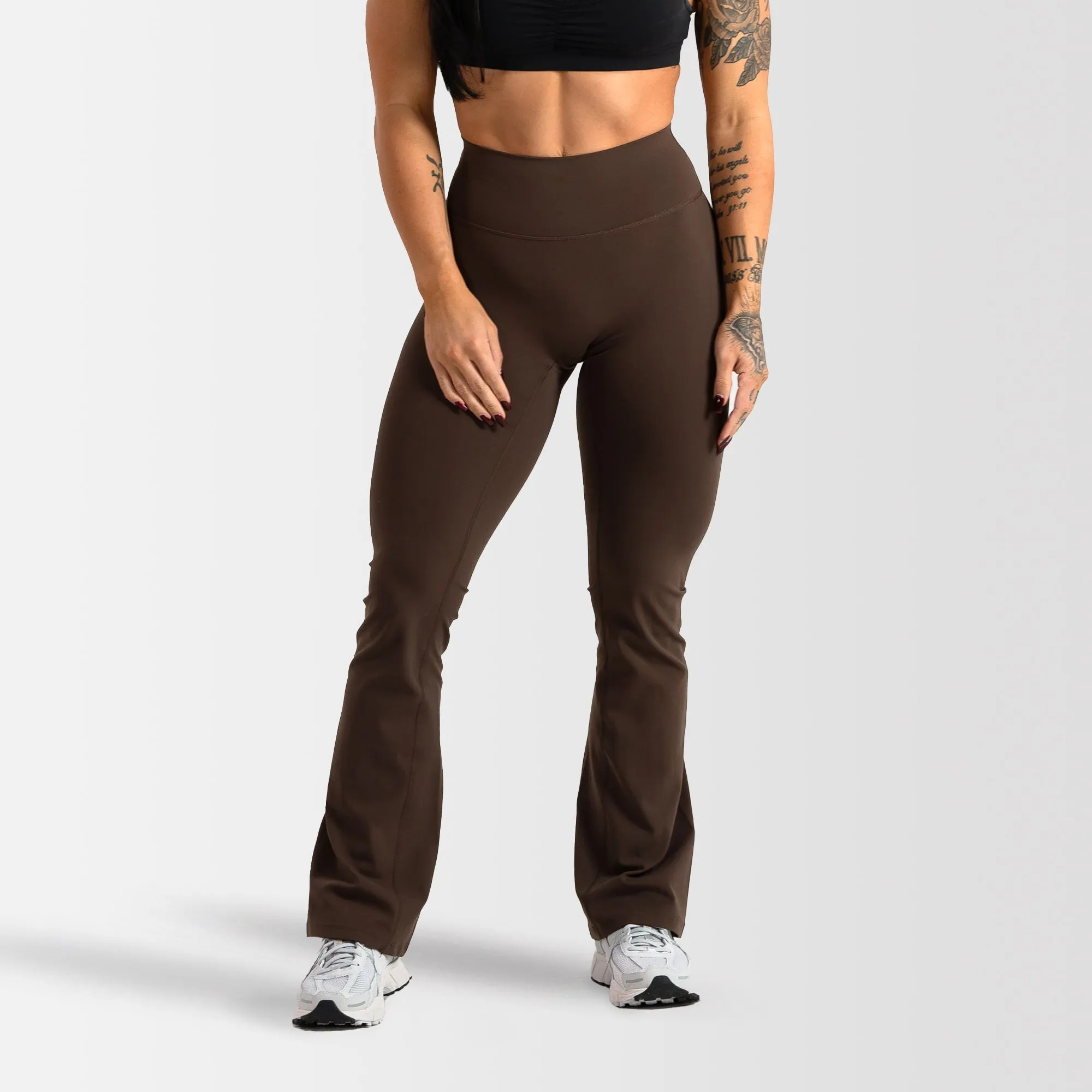 Flare Leggings - Brown