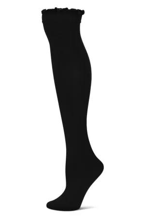 Fleece Lined Over the Knee Socks in Black