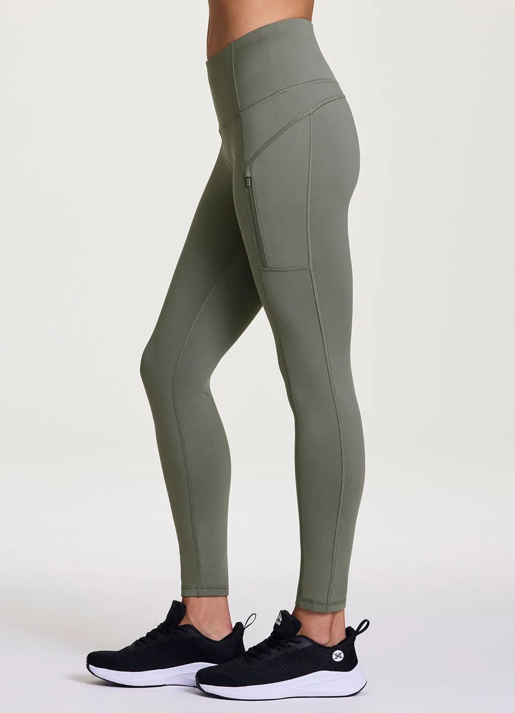 Fleece Lined Zip Pocket Legging