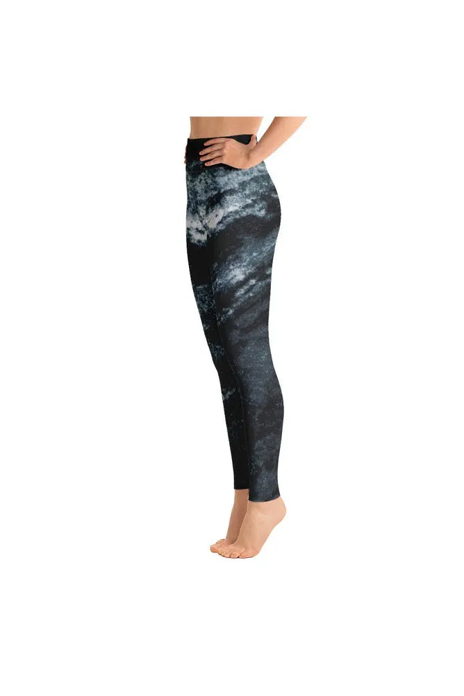 Green Marble Yoga Leggings