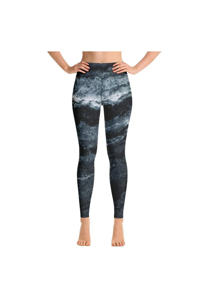 Green Marble Yoga Leggings