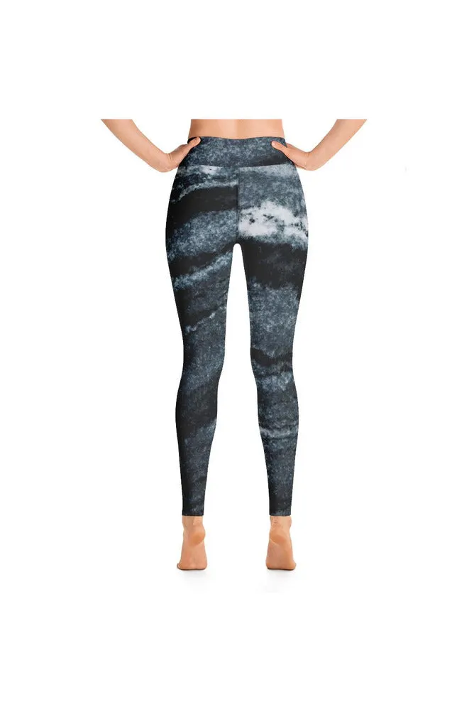 Green Marble Yoga Leggings