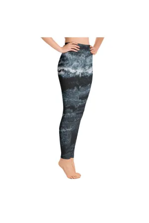 Green Marble Yoga Leggings