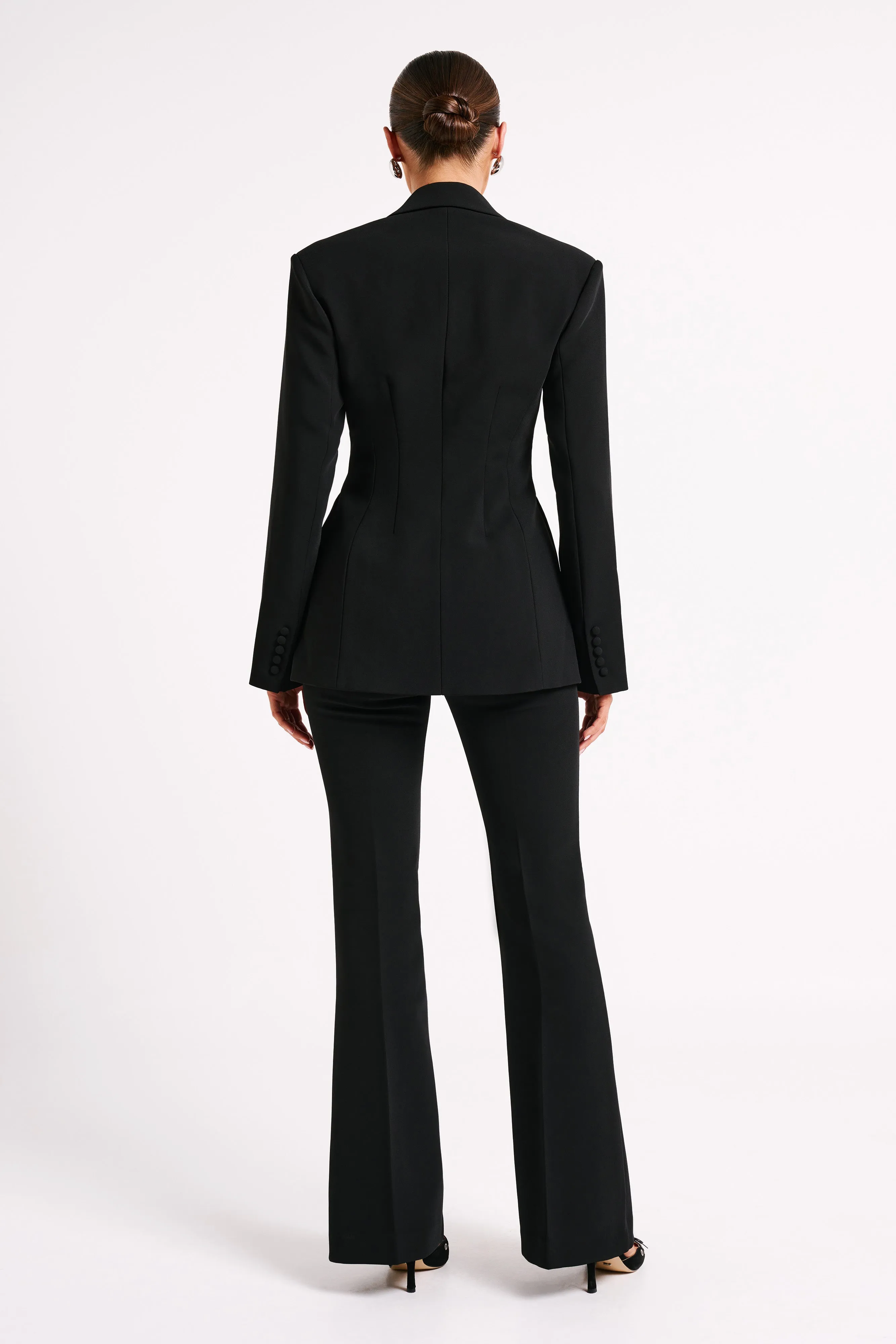 Greer Hourglass Suiting Blazer - Black