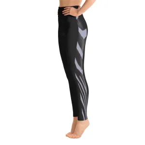 Grey Side Zebra Yoga Leggings