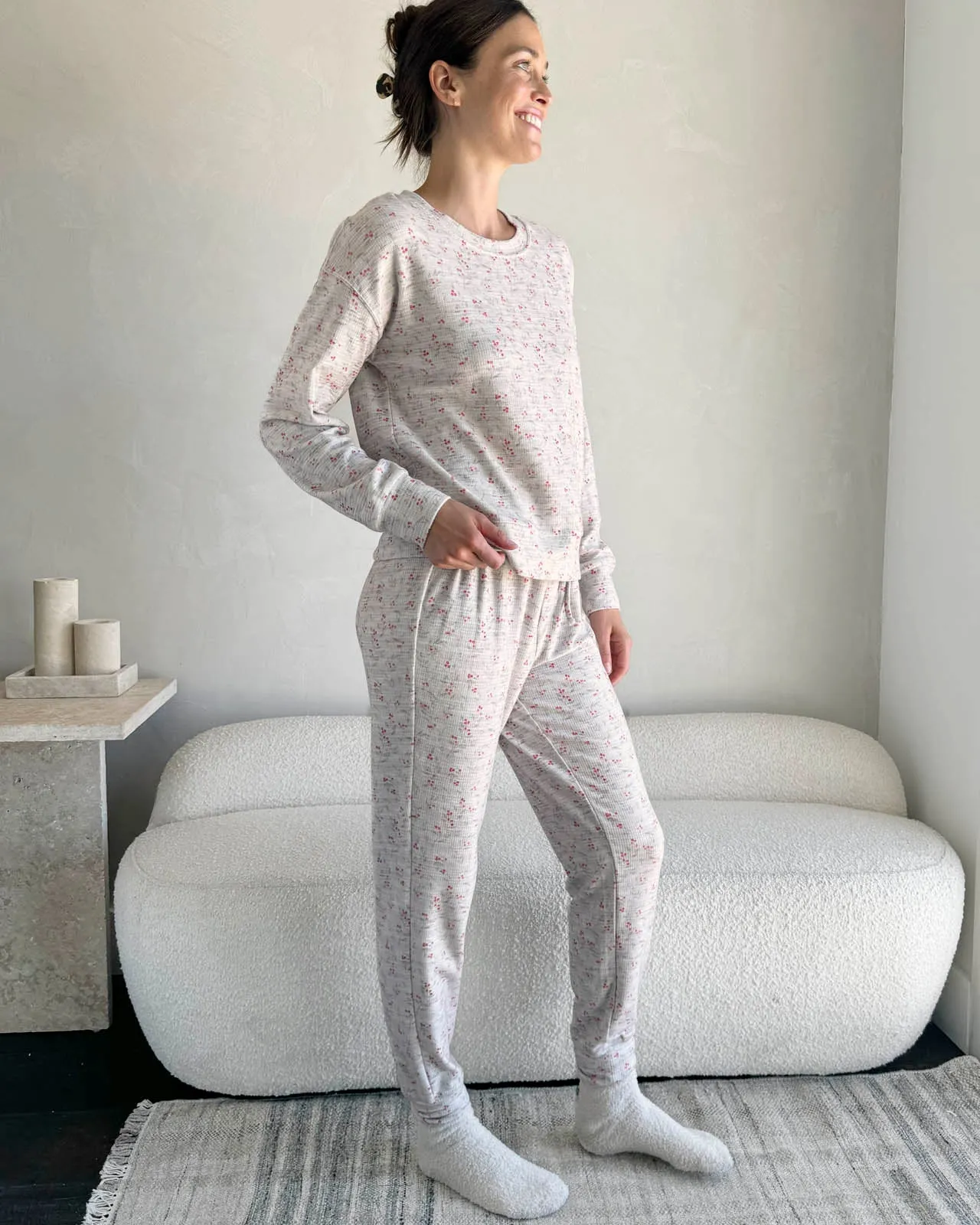 Holly Bunches Marna Waffle Thermal PJ Set