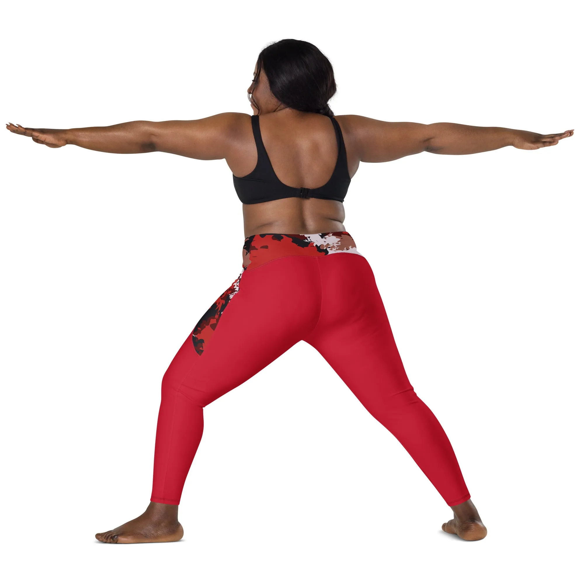 Humble Sportswear™ Trinity Red Pocket Leggings