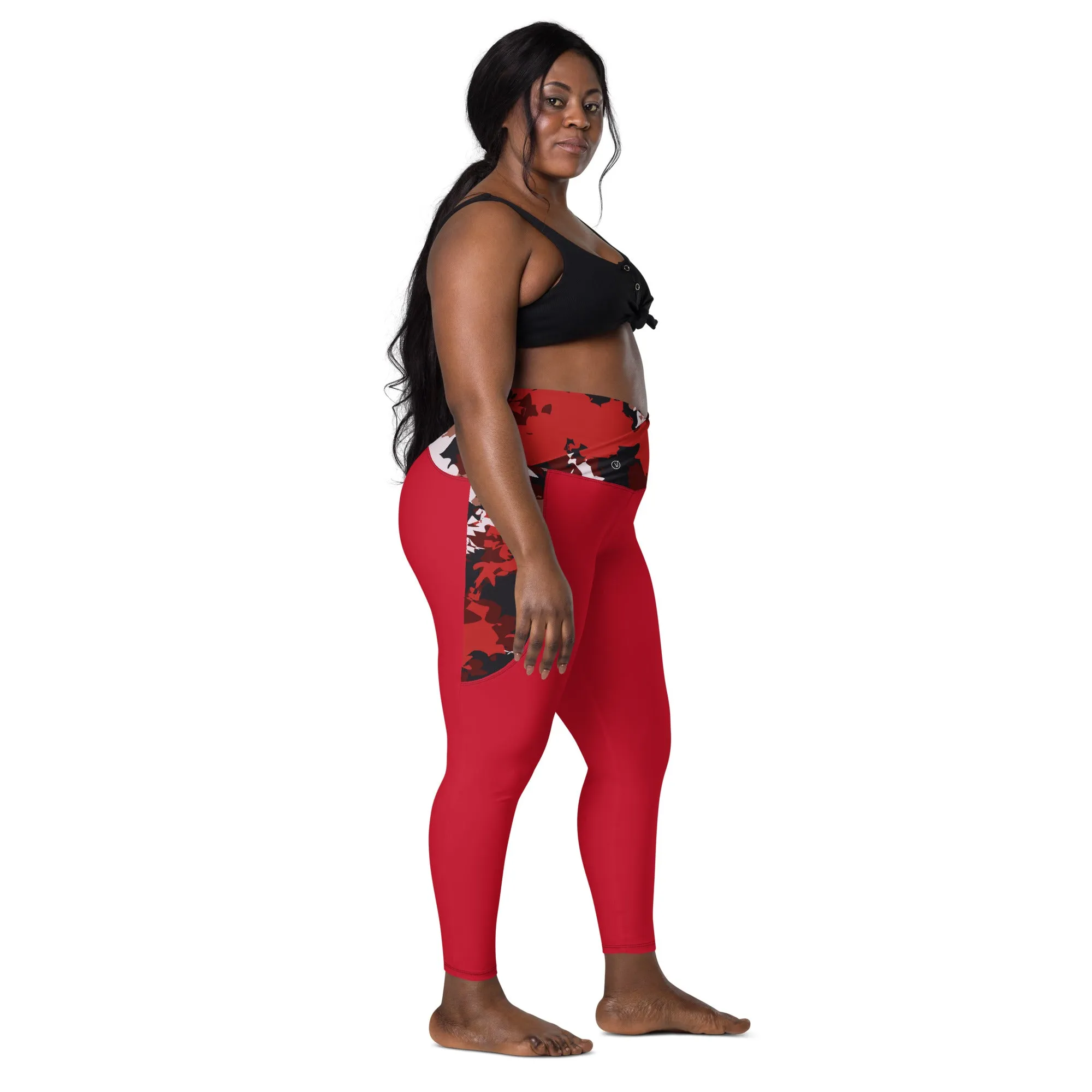 Humble Sportswear™ Trinity Red Pocket Leggings