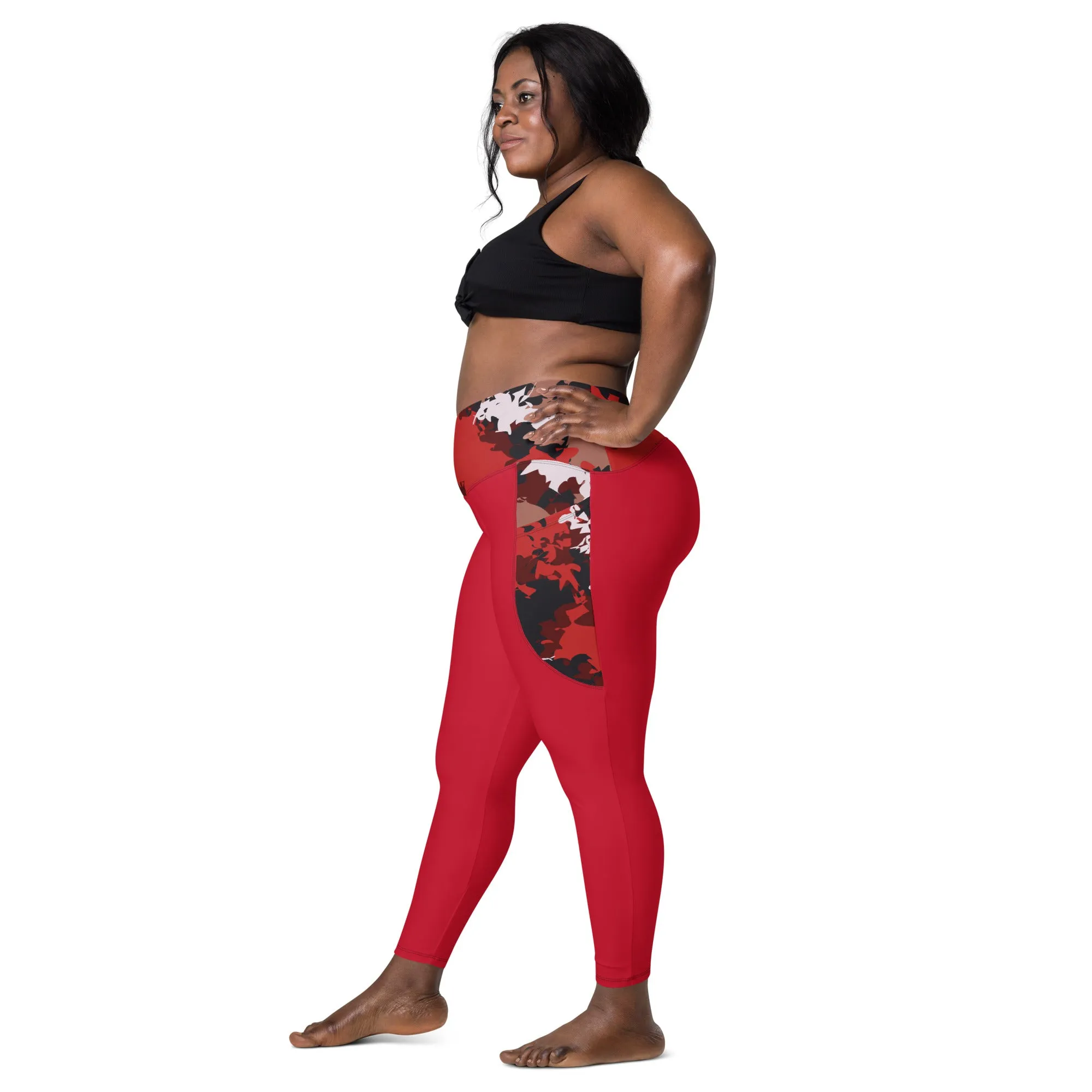 Humble Sportswear™ Trinity Red Pocket Leggings