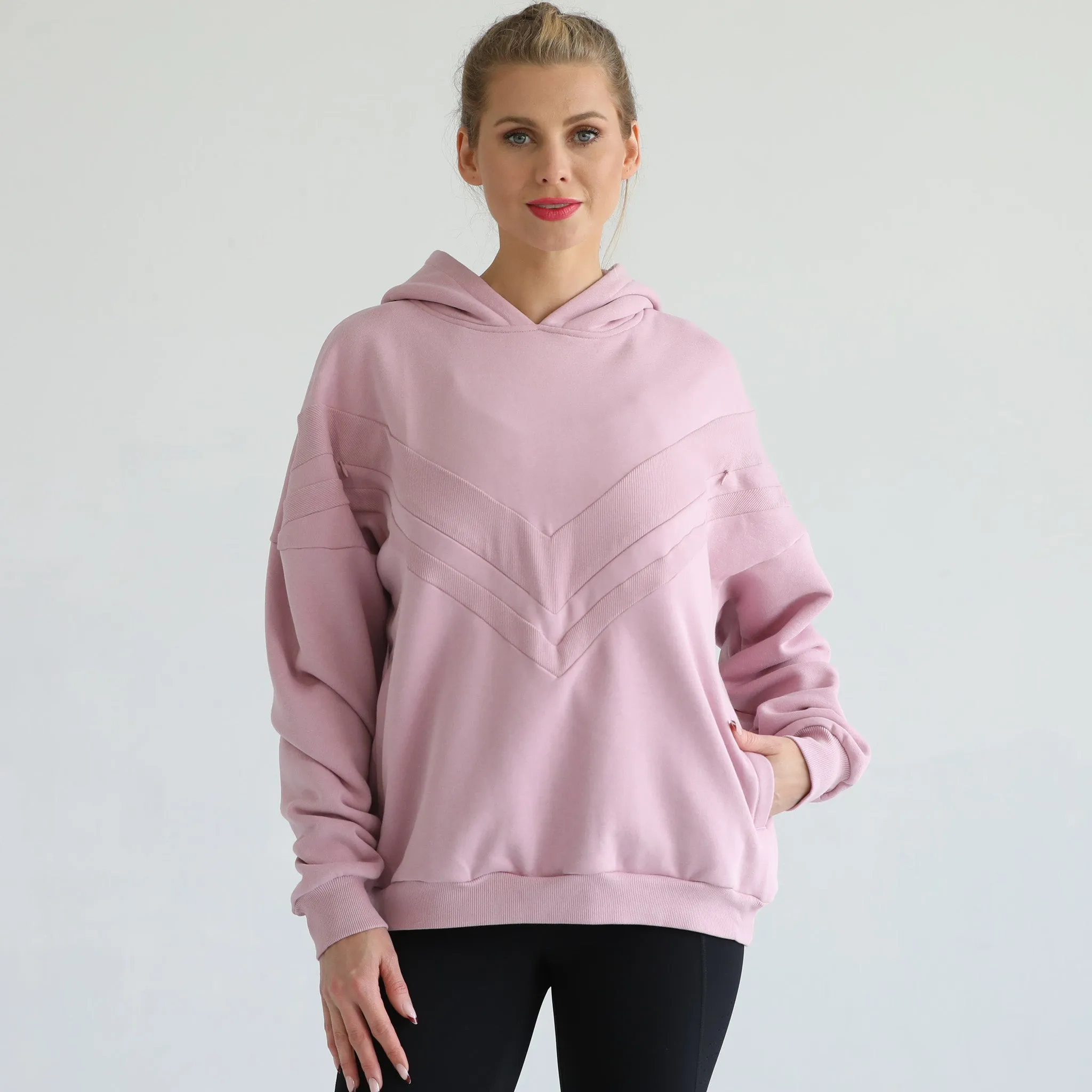 Isabella Ultra Soft Oversized Nursing & Pregnancy Hoodie (Lavender Smoke)