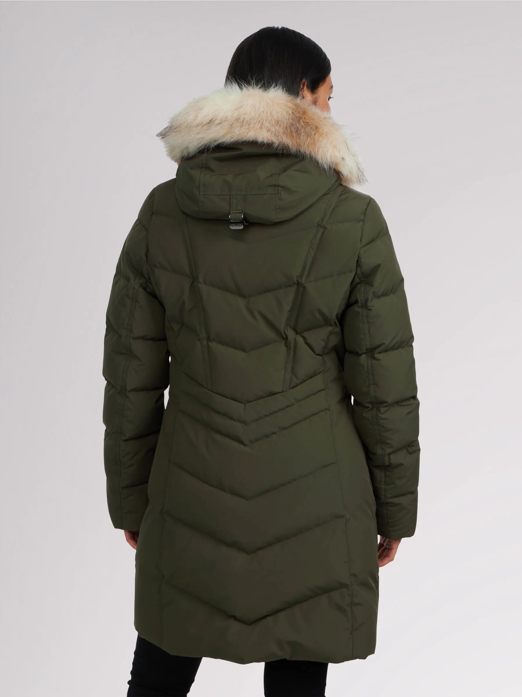 January Women's Quilted Puffer w/ Faux Fur