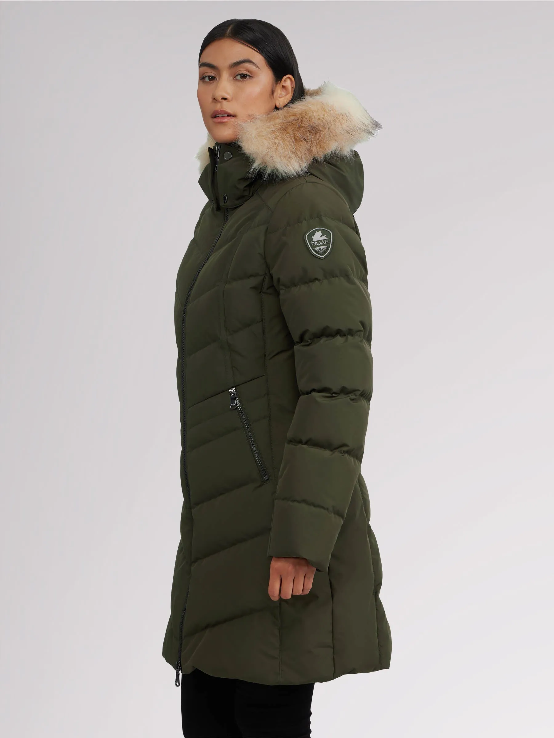 January Women's Quilted Puffer w/ Faux Fur