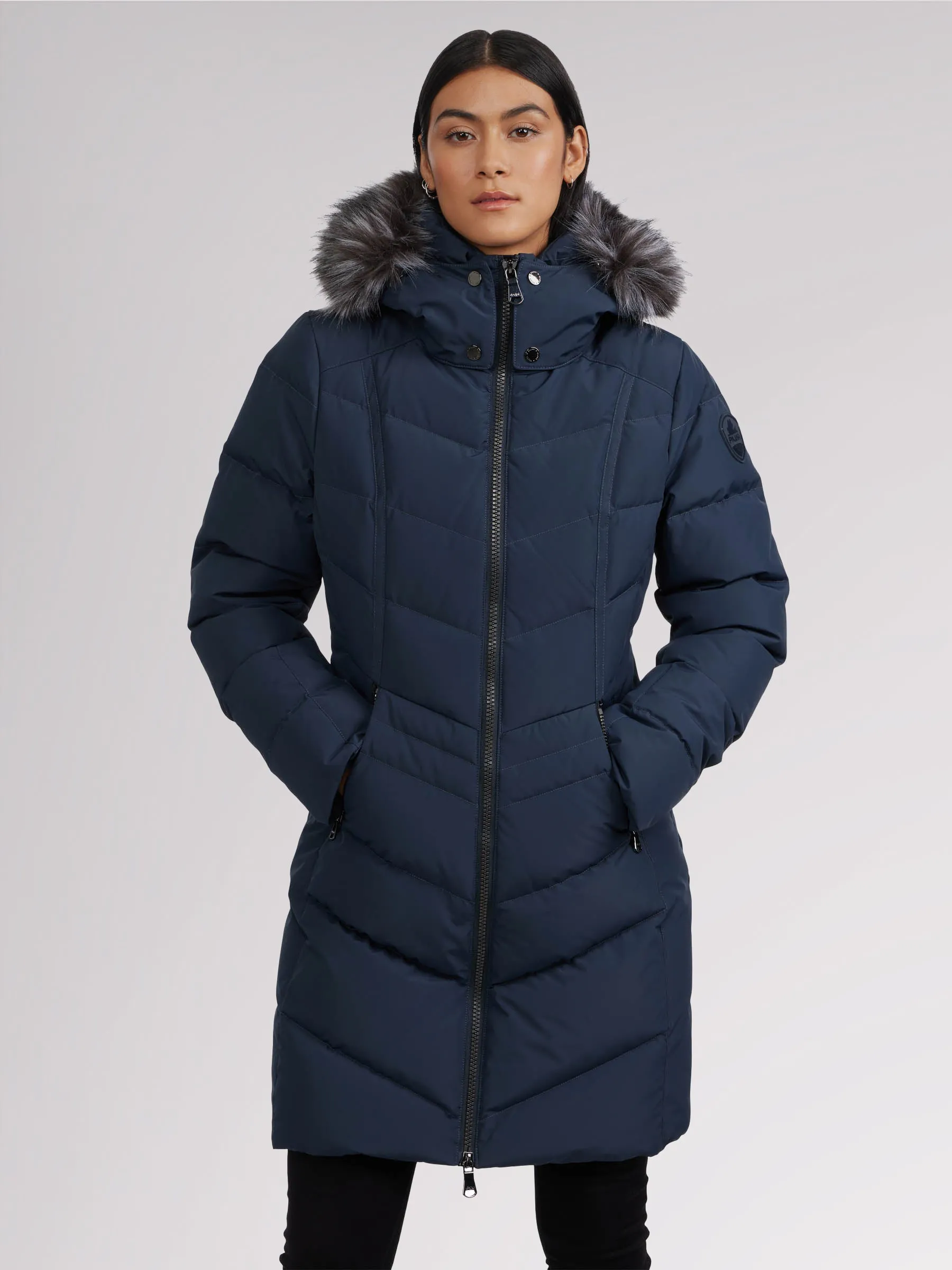 January Women's Quilted Puffer w/ Faux Fur