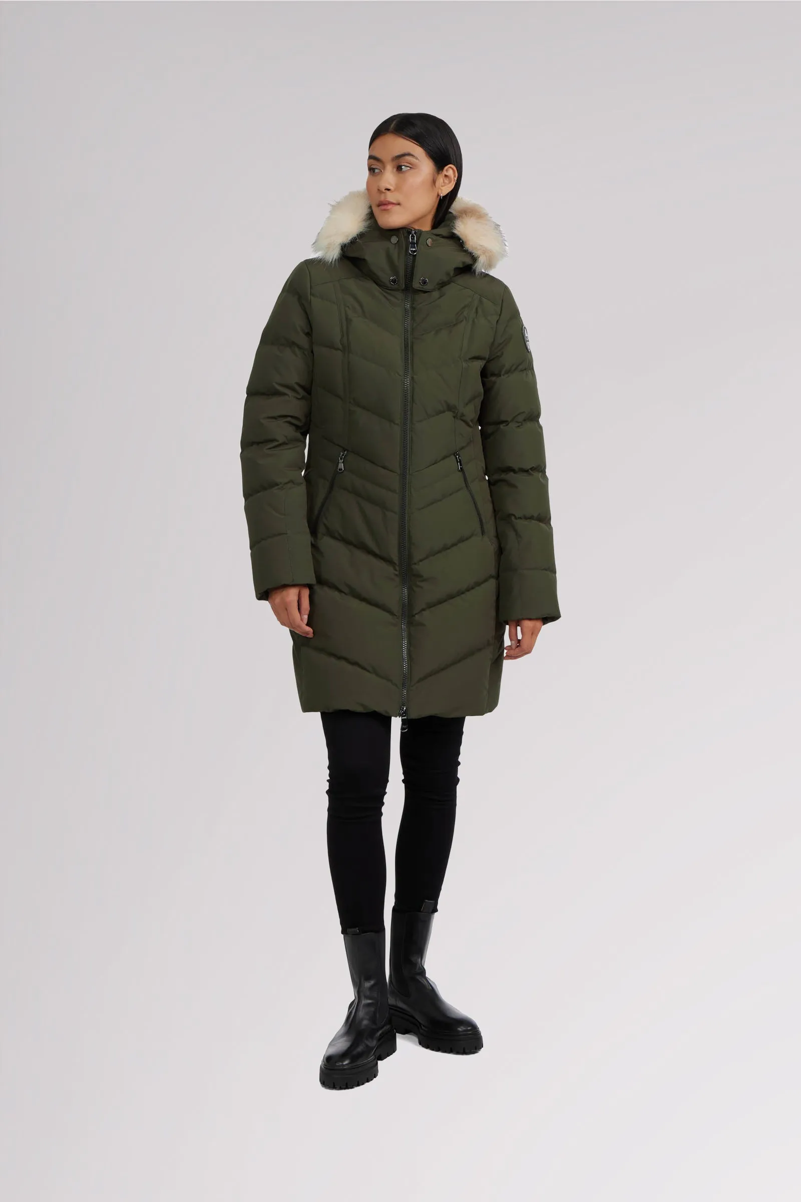 January Women's Quilted Puffer w/ Faux Fur