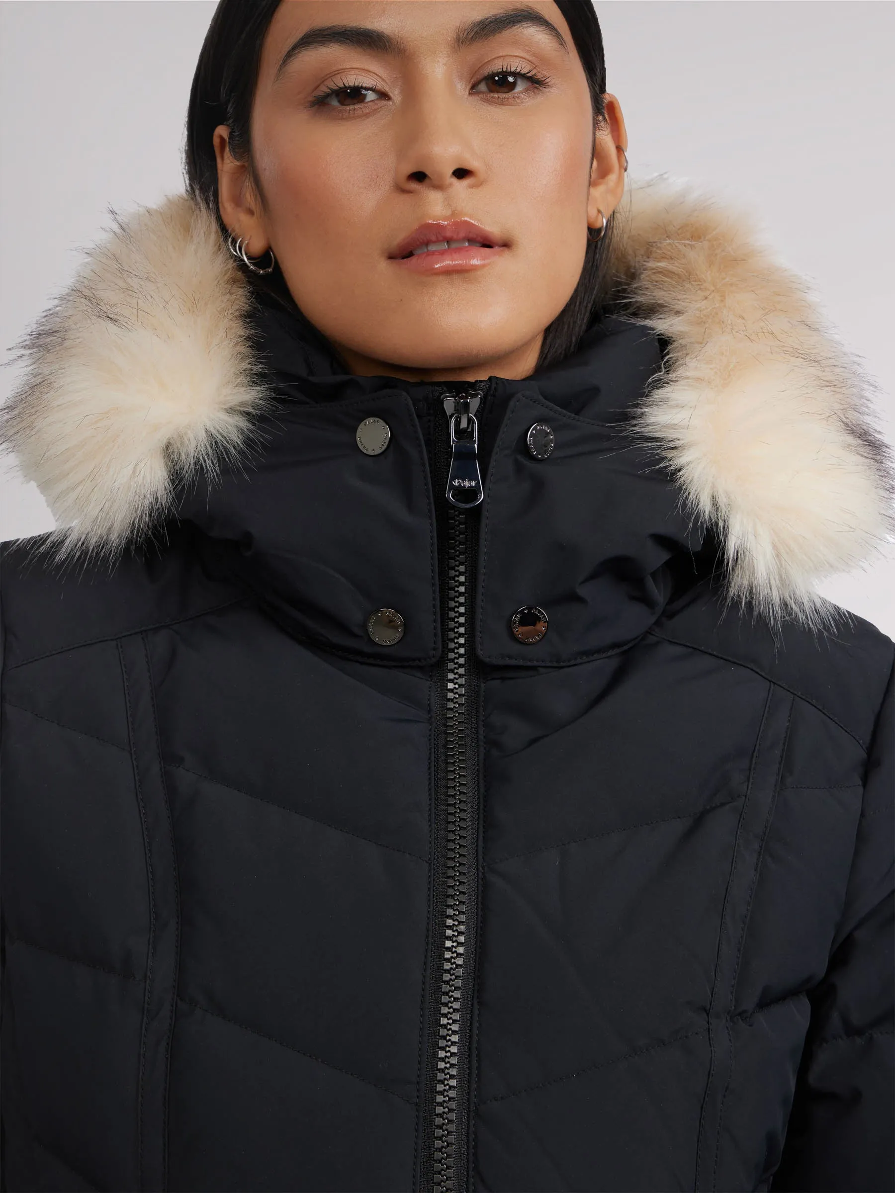 January Women's Quilted Puffer w/ Faux Fur