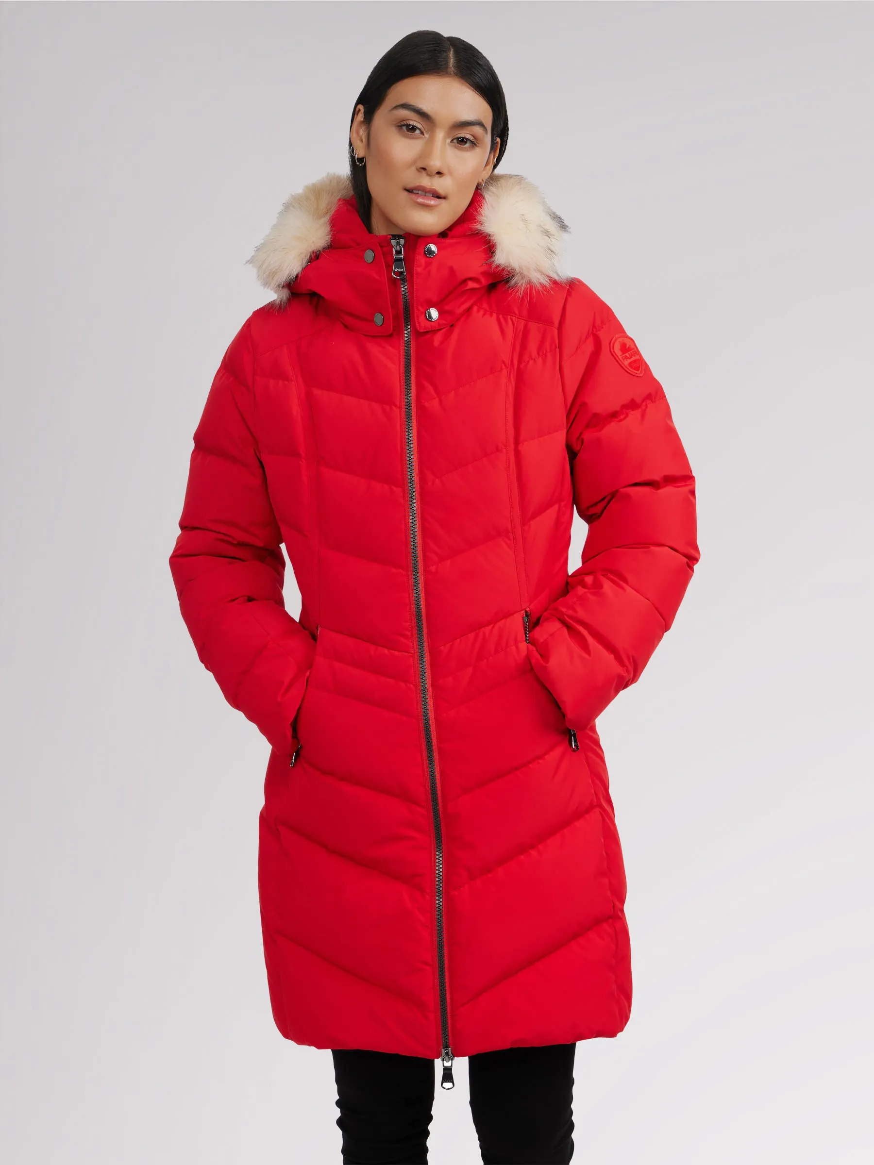 January Women's Quilted Puffer w/ Faux Fur