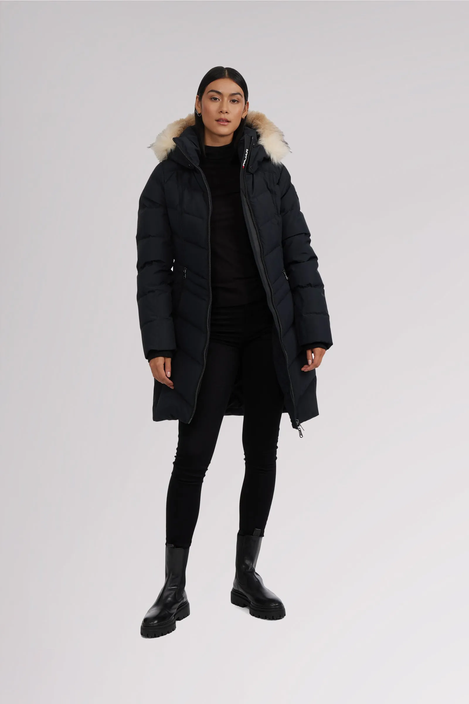 January Women's Quilted Puffer w/ Faux Fur