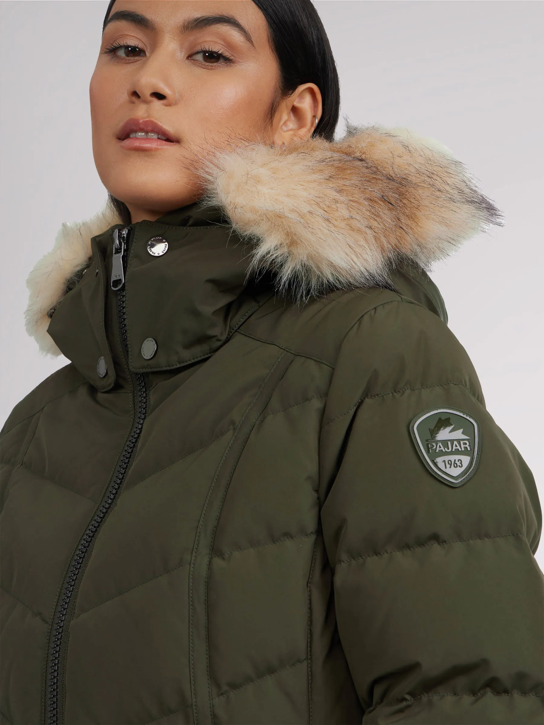 January Women's Quilted Puffer w/ Faux Fur