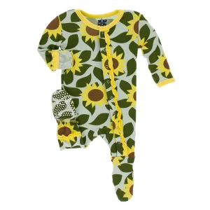 Kickee Pants Print Muffin Ruffle Footie with Snaps