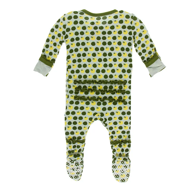 Kickee Pants Print Muffin Ruffle Footie with Snaps