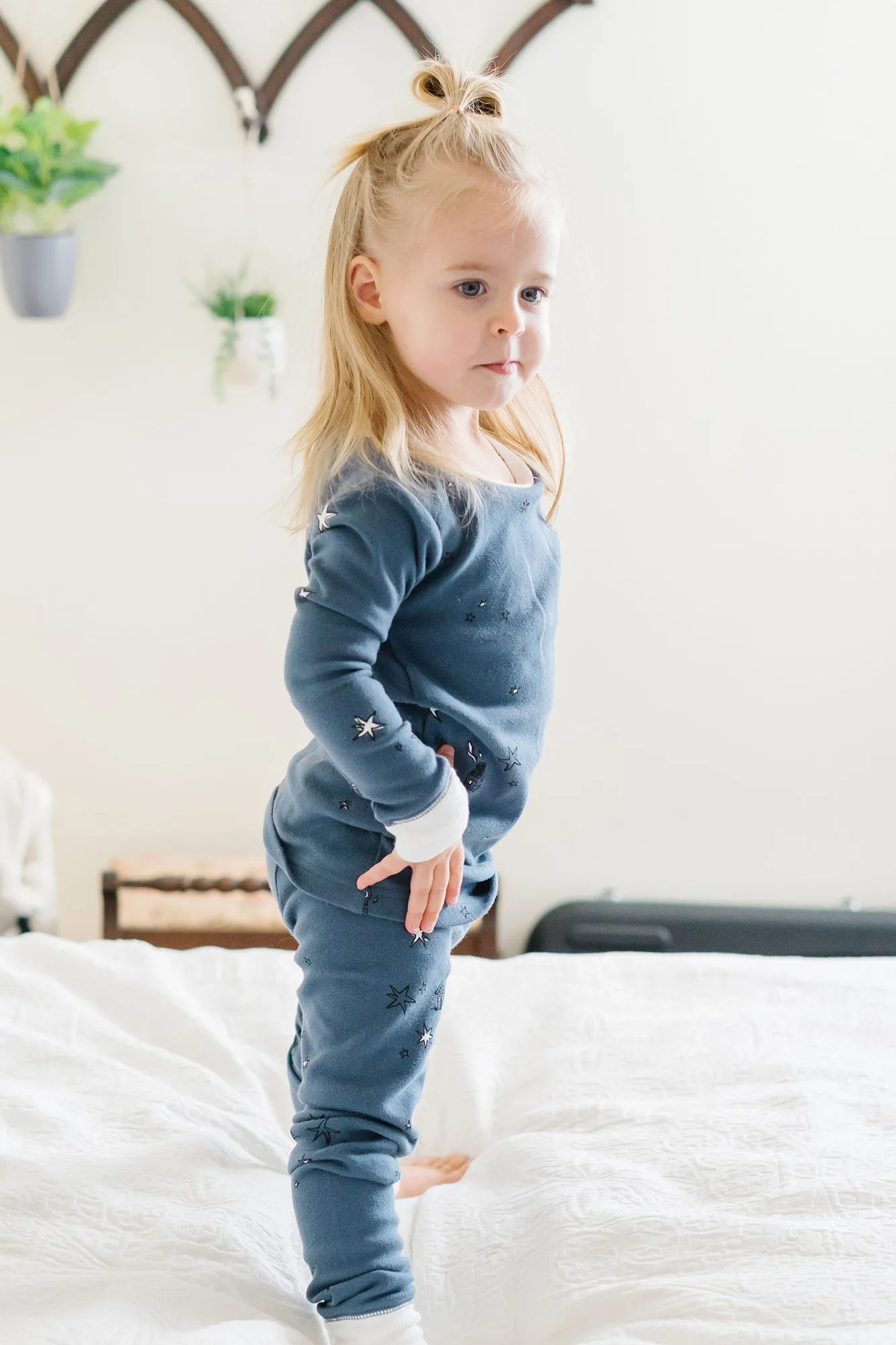 Kids' Organic Holiday PJ & Cap Set