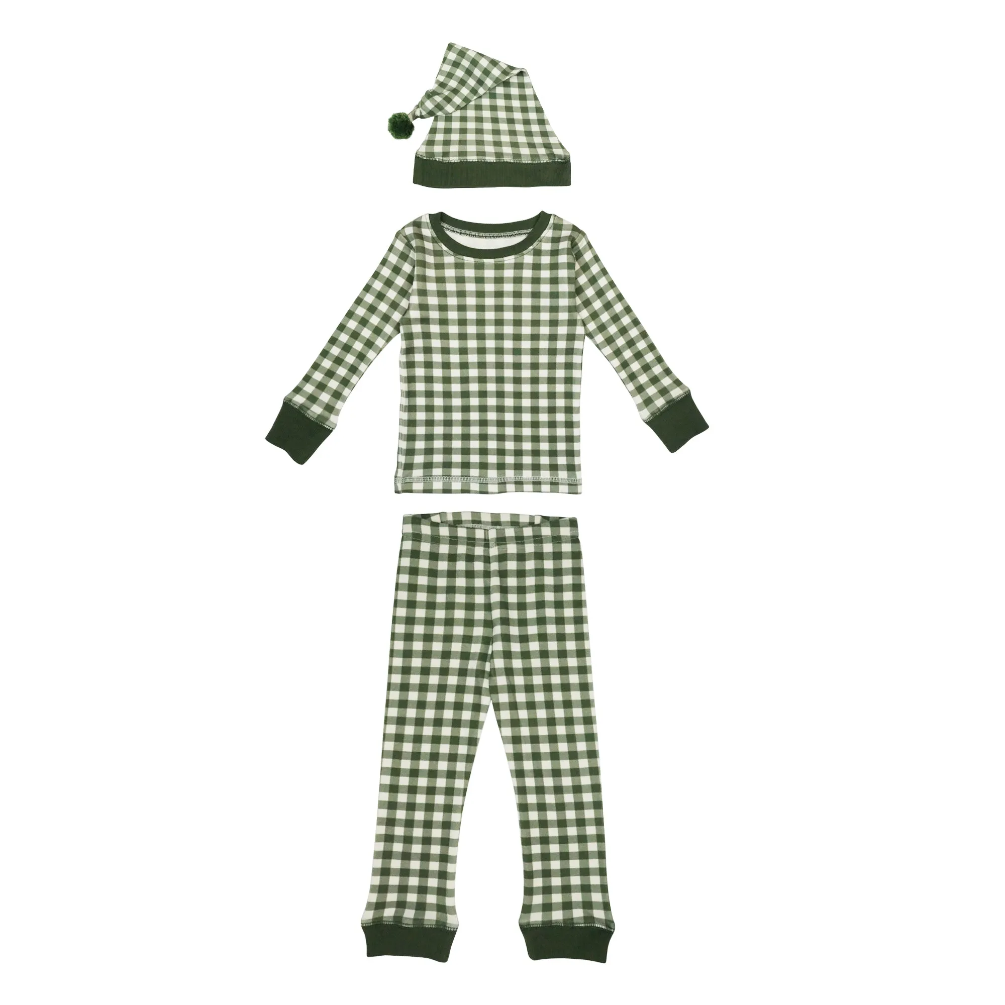 Kids' Organic Holiday PJ & Cap Set