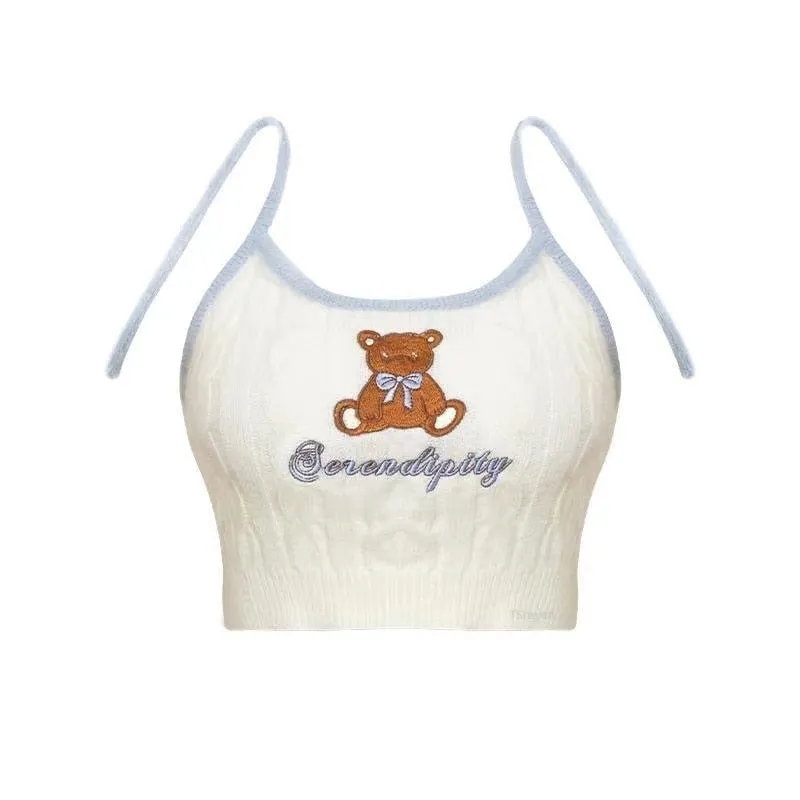 Knit Teddy Crop Top