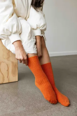 Lambswool Socks (Orange)